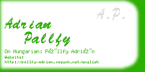 adrian pallfy business card